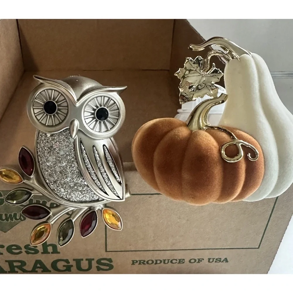 Bath & Body Works Wallflowers Home Lot Of 3 Diffuser Plugins Owl Harvest Pumpkin